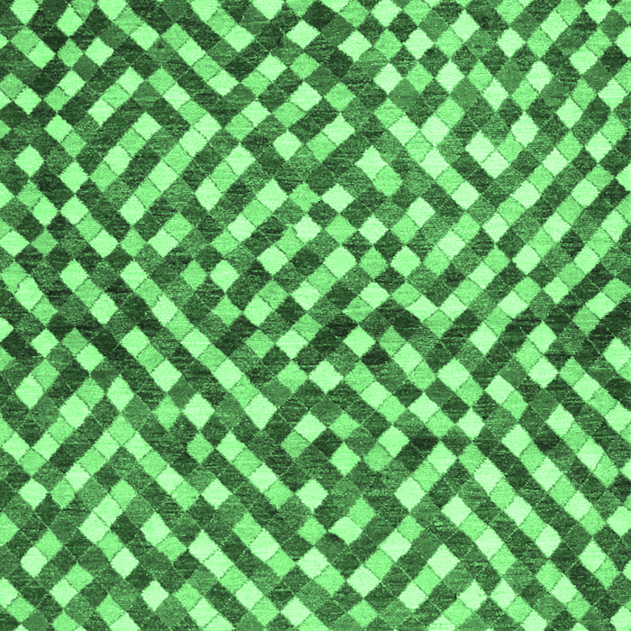 Machine Washable Abstract Emerald Green Contemporary Area Rugs, wshcon1505emgrn