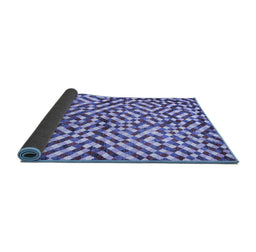 Sideview of Abstract Blue Contemporary Rug, con1505blu