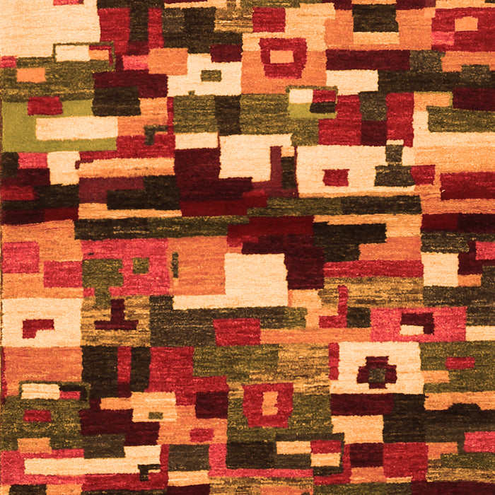 Serging Thickness of Machine Washable Abstract Orange Contemporary Area Rugs, wshcon1506org