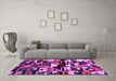 Machine Washable Abstract Purple Contemporary Area Rugs in a Living Room, wshcon1506pur