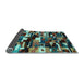 Sideview of Abstract Light Blue Contemporary Rug, con1506lblu