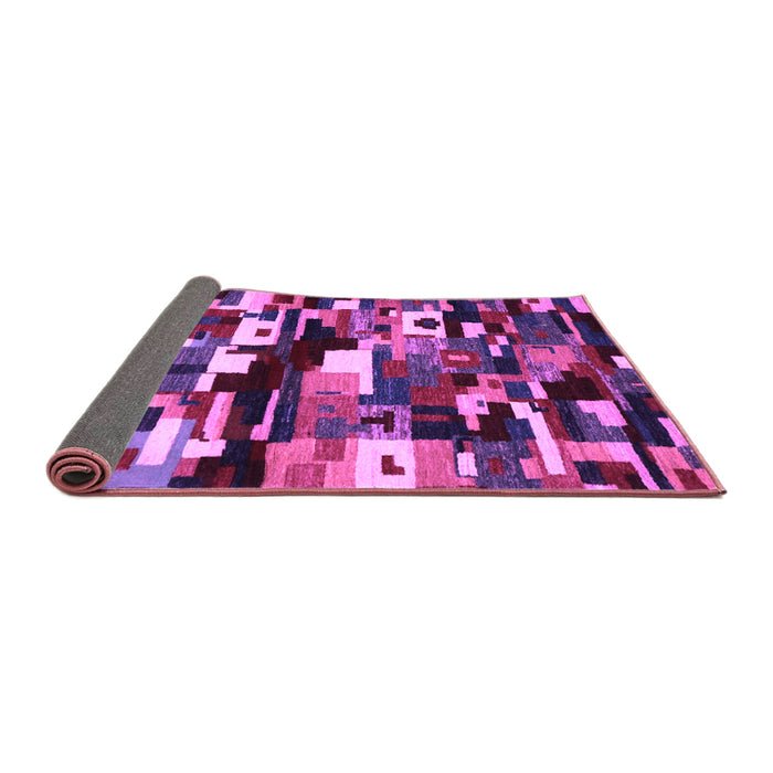 Sideview of Abstract Purple Contemporary Rug, con1506pur