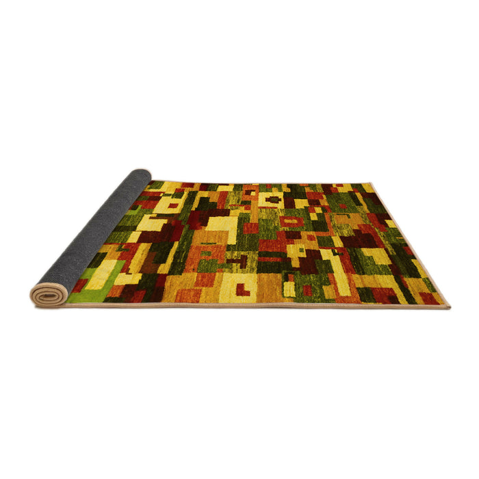 Sideview of Abstract Yellow Contemporary Rug, con1506yw