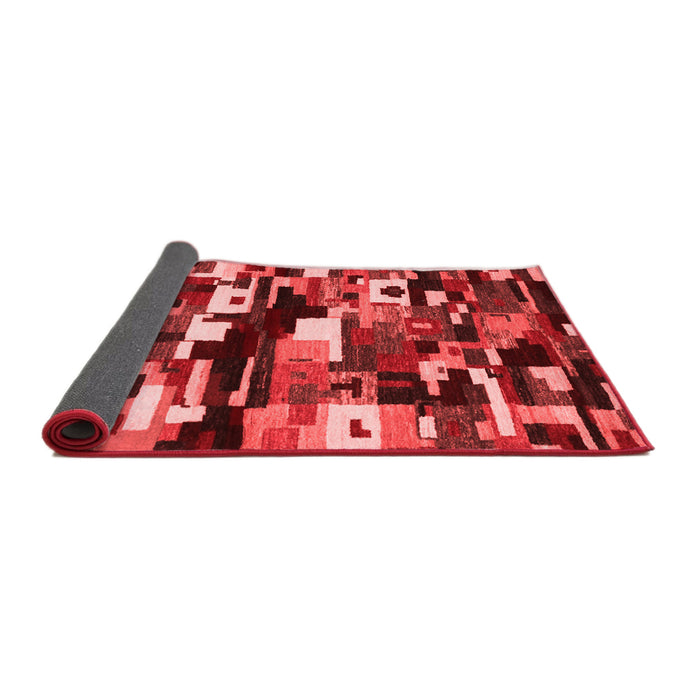 Abstract Red Contemporary Area Rugs