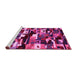 Sideview of Machine Washable Abstract Pink Contemporary Rug, wshcon1506pnk