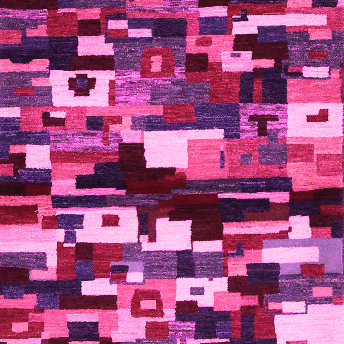 Machine Washable Abstract Pink Contemporary Rug, wshcon1506pnk