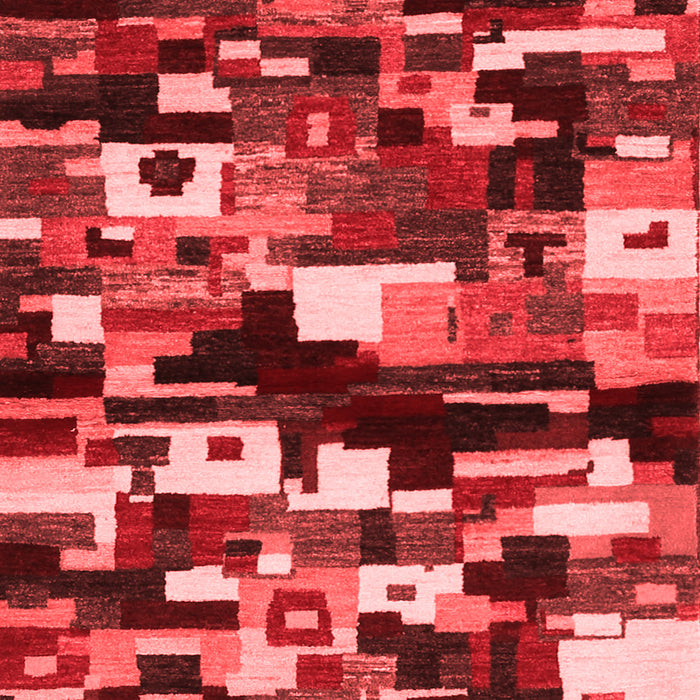 Abstract Red Contemporary Area Rugs