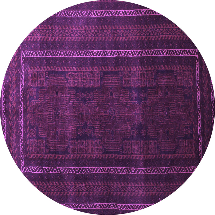 Round Machine Washable Abstract Purple Contemporary Area Rugs, wshcon1507pur