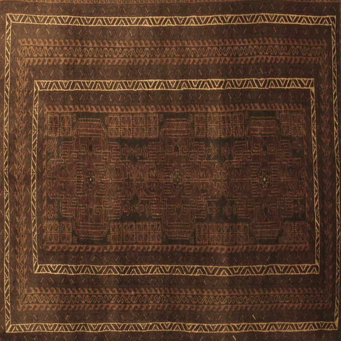 Square Machine Washable Abstract Brown Contemporary Rug, wshcon1507brn