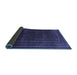 Sideview of Abstract Blue Contemporary Rug, con1507blu