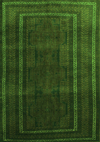 Abstract Green Contemporary Rug, con1507grn