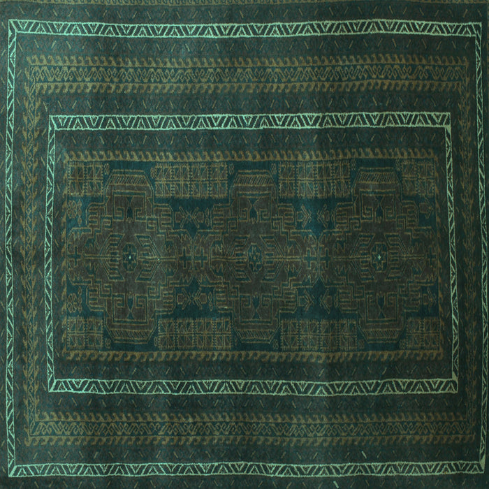 Square Machine Washable Abstract Turquoise Contemporary Area Rugs, wshcon1507turq
