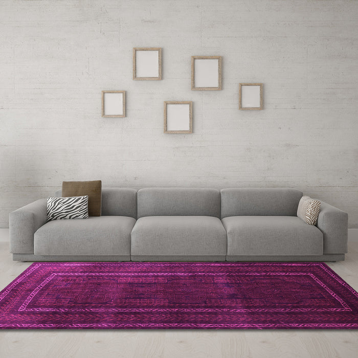 Machine Washable Abstract Pink Contemporary Rug in a Living Room, wshcon1507pnk