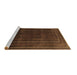 Sideview of Machine Washable Abstract Brown Contemporary Rug, wshcon1507brn