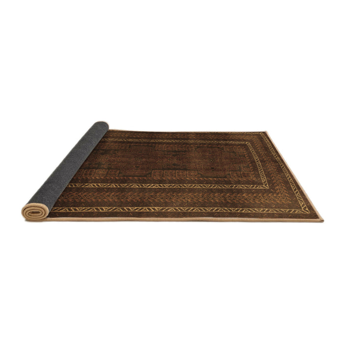 Sideview of Abstract Brown Contemporary Rug, con1507brn