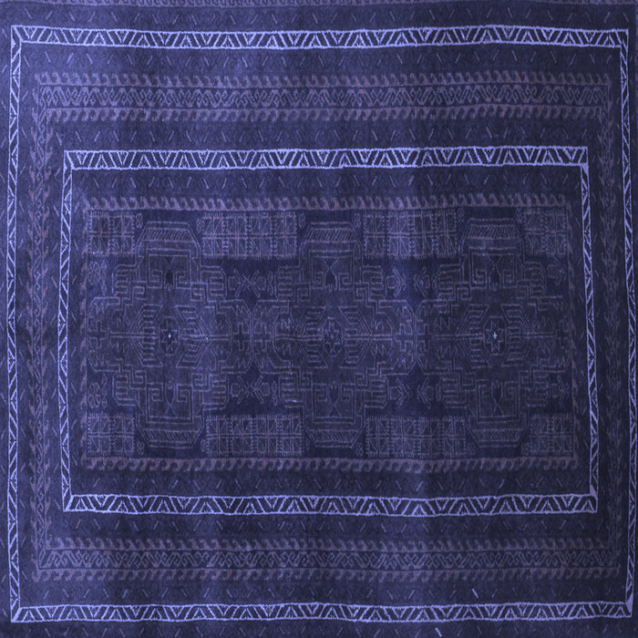 Square Machine Washable Abstract Blue Contemporary Rug, wshcon1507blu