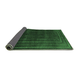 Sideview of Abstract Emerald Green Contemporary Rug, con1507emgrn