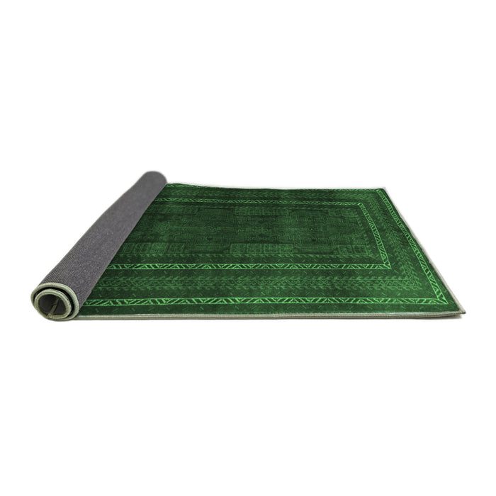 Sideview of Abstract Emerald Green Contemporary Rug, con1507emgrn