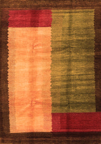 Abstract Orange Contemporary Rug, con1508org