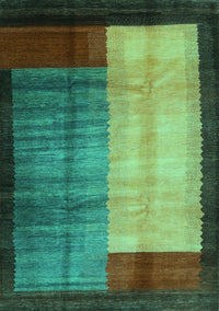 Abstract Turquoise Contemporary Rug, con1508turq