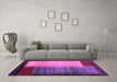 Machine Washable Abstract Purple Contemporary Area Rugs in a Living Room, wshcon1508pur