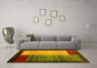 Machine Washable Abstract Yellow Contemporary Rug in a Living Room, wshcon1508yw