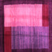 Square Machine Washable Abstract Pink Contemporary Rug, wshcon1508pnk