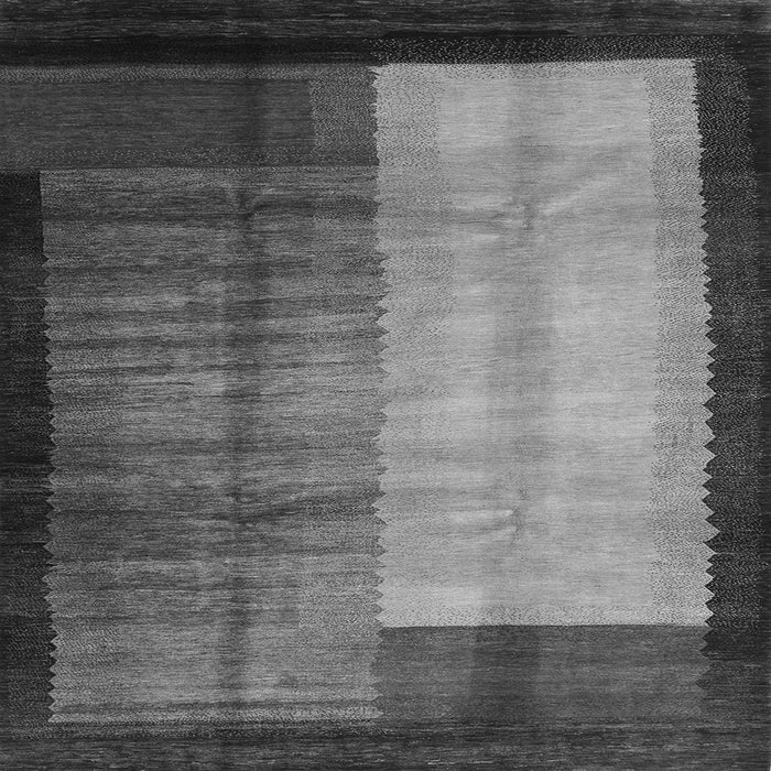 Round Machine Washable Abstract Gray Contemporary Rug, wshcon1508gry