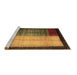 Sideview of Machine Washable Abstract Brown Contemporary Rug, wshcon1508brn