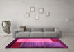 Machine Washable Abstract Pink Contemporary Rug in a Living Room, wshcon1508pnk