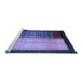 Sideview of Machine Washable Abstract Blue Contemporary Rug, wshcon1508blu