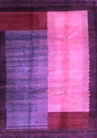 Abstract Purple Contemporary Rug, con1508pur