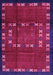 Machine Washable Abstract Purple Contemporary Area Rugs, wshcon1509pur