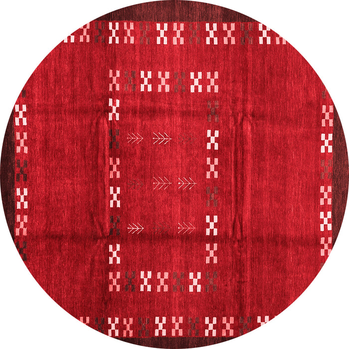 Machine Washable Abstract Red Contemporary Rug, wshcon1509red