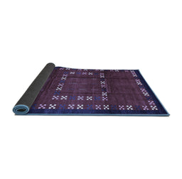 Sideview of Abstract Blue Contemporary Rug, con1509blu