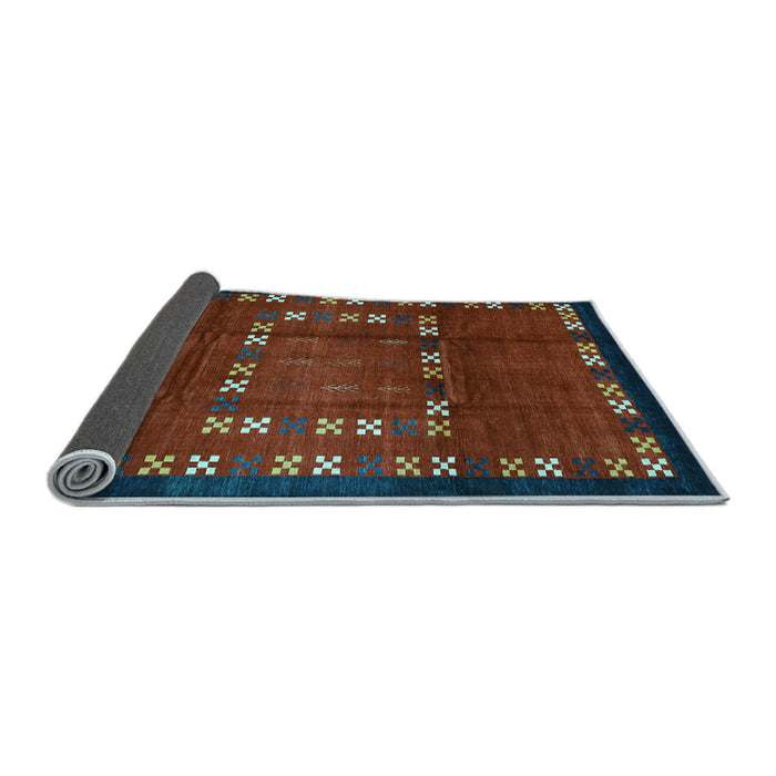 Sideview of Abstract Light Blue Contemporary Rug, con1509lblu