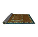 Sideview of Abstract Turquoise Contemporary Rug, con1509turq