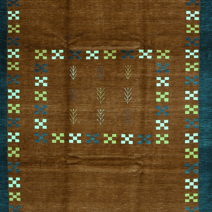 Abstract Turquoise Contemporary Rug, con1509turq