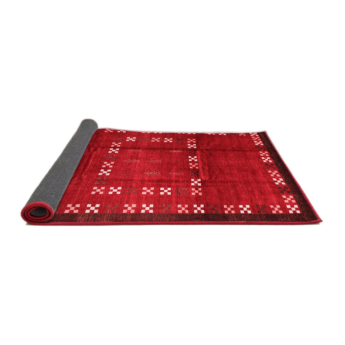 Abstract Red Contemporary Area Rugs