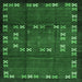 Square Machine Washable Abstract Emerald Green Contemporary Area Rugs, wshcon1509emgrn