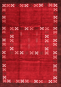 Abstract Red Contemporary Rug, con1509red