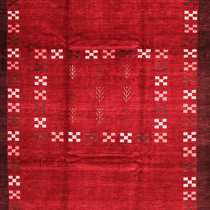 Abstract Red Contemporary Area Rugs
