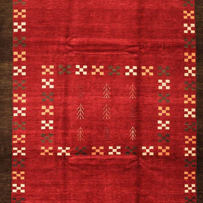 Abstract Orange Contemporary Rug, con1509org