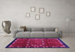 Machine Washable Abstract Purple Contemporary Area Rugs in a Living Room, wshcon1509pur