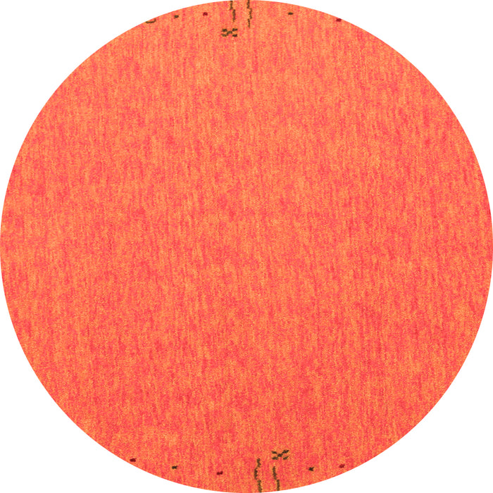 Square Abstract Orange Contemporary Rug, con150org