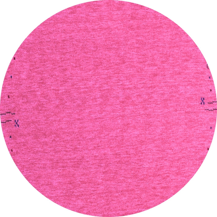 Round Abstract Purple Contemporary Rug, con150pur