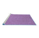 Sideview of Machine Washable Abstract Blue Contemporary Rug, wshcon150blu