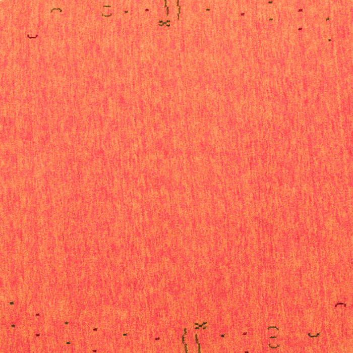 Round Machine Washable Abstract Orange Contemporary Area Rugs, wshcon150org