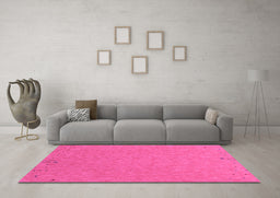 Machine Washable Abstract Purple Contemporary Area Rugs in a Living Room, wshcon150pur