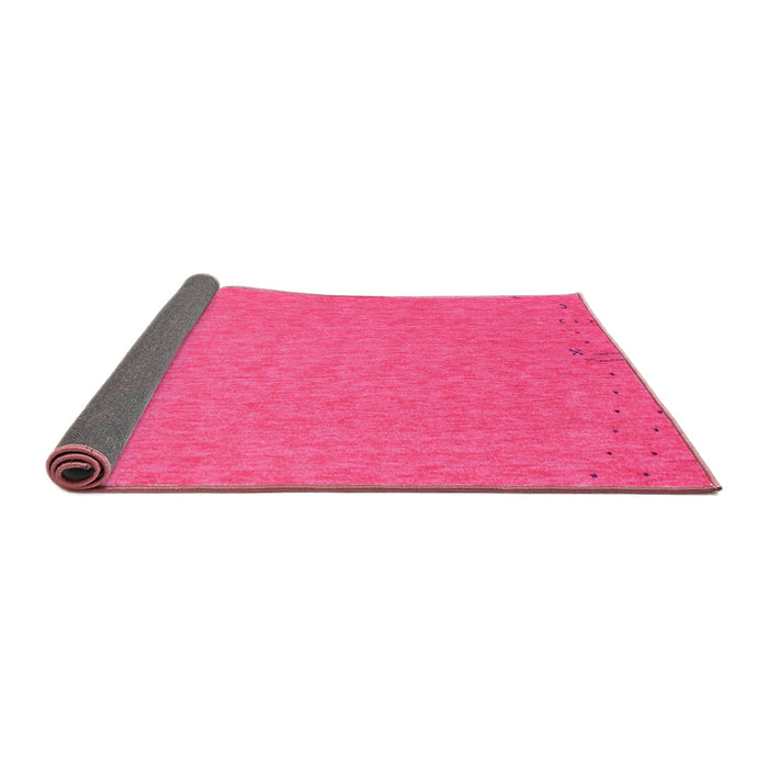 Sideview of Abstract Pink Contemporary Rug, con150pnk